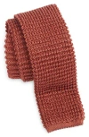 Jack Victor Hudson Silk Knit Tie In Orange