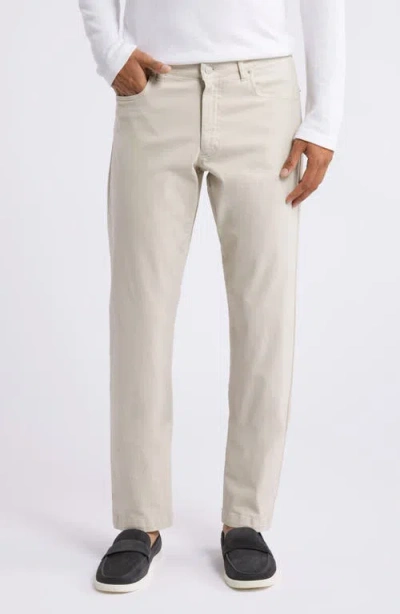 Jack Victor Jackie Stretch Wool Straight Leg Pants In Light Beige