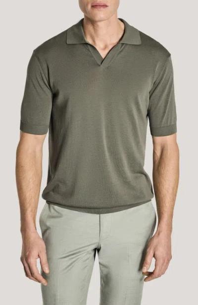Jack Victor Johnny Collar Polo In Green