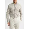 Jack Victor Lincoln Floral Stretch Cotton Button-up Shirt In Gray