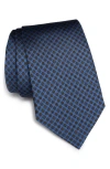 Jack Victor Mackay Floral Print Silk Tie In Sky Blue