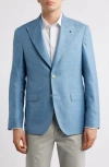 Jack Victor Marcus Peak Lapel Sport Coat In Blue