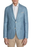 Jack Victor Marcus Peak Lapel Sport Coat In Light Blue