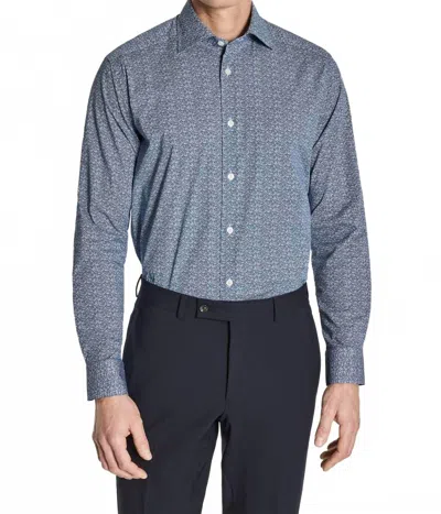 Jack Victor Marquis Floral Print Shirt In Navy In Blue