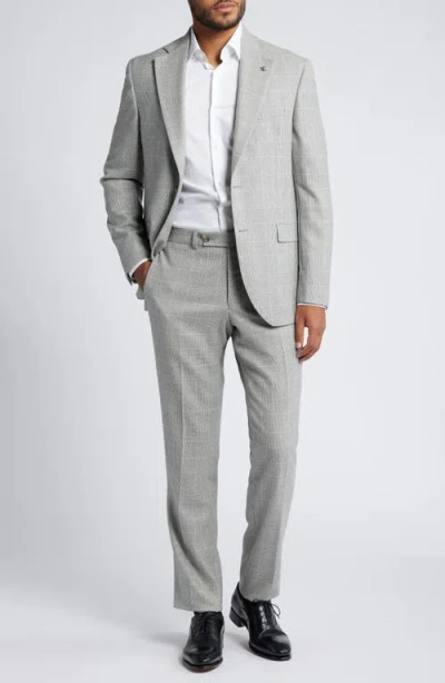 Jack Victor Mason Plaid Wool Suit In Light Grey