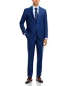 Jack Victor Melange Solid Regular Fit Suit In Blue