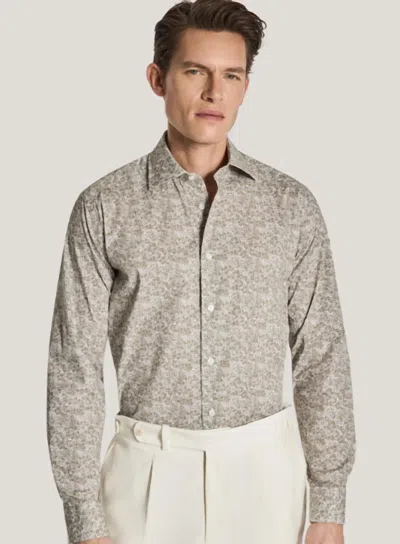 Jack Victor Men's Lincoln Long Sleeve Shirt In Sage In Blue