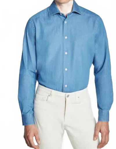 Jack Victor Men's Sport Shirt In Dark Denim In Blue