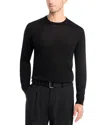 Jack Victor Merino Wool Crewneck Sweater In Black
