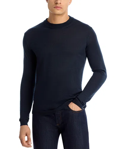 Jack Victor Merino Wool Crewneck Sweater In Blue