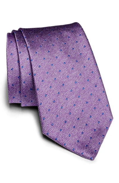 Jack Victor Metcalfe Neat Dot Silk Tie In Lilac