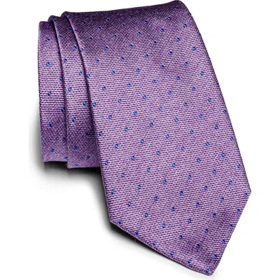 Jack Victor Metcalfe Neat Dot Silk Tie In Lilac