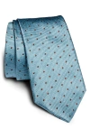 Jack Victor Metcalfe Neat Dot Silk Tie In Blue