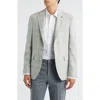 Jack Victor Midland Contemporary Fit Light Grey Deco Plaid Wool & Cashmere Sport Coat In Gray