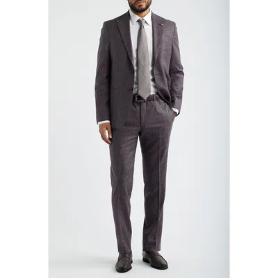 Jack Victor Midland Contemporary Fit Mauve Slub Woll Blend Suit In Purple