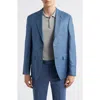 Jack Victor Midland Contemporary Fit Slub Blue Check Sport Coat In Blue