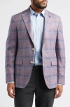 Jack Victor Midland Deco Plaid Wool & Silk Blend Sport Coat In Multi