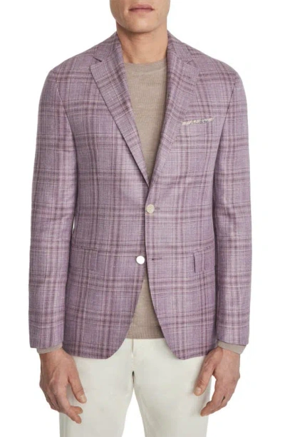 Jack Victor Midland Plaid Wool Blend Sport Coat In Lavender