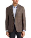 Jack Victor Midland Regular Fit Brushed Plaid Jacket In Brown