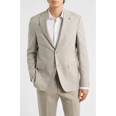 Jack Victor Midland Sand Textured Wool & Silk Sport Coat In Gray