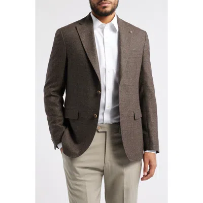 Jack Victor Midland Textured Wool Sport Coat In Brown