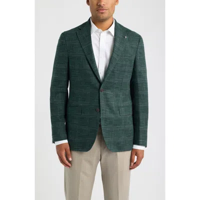 Jack Victor Midland Windowpane Sport Coat In Forest Green