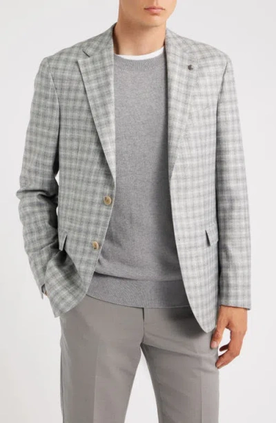 Jack Victor Midland Windowpane Sport Coat In Gray