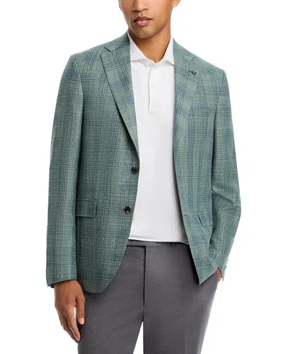Jack Victor Midland Wool, Silk & Linen Plaid Regular Fit Sport Coat In Green