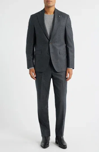 Jack Victor Montana Charcoal Grey Screen Weave Super 110s Wool Suit