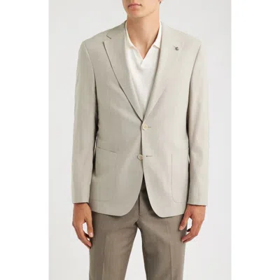 Jack Victor Morton Sand Tonal Herringbone Sport Coat In Neutral