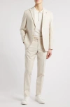 Jack Victor Morton Solid Unconstructed Wool Blend Suit In Ecru