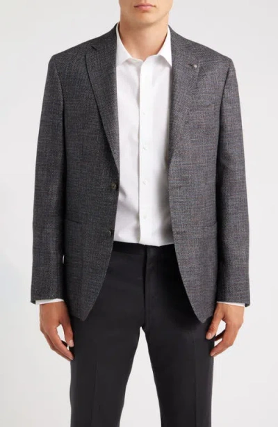 Jack Victor Morton Textured Sport Coat In Black