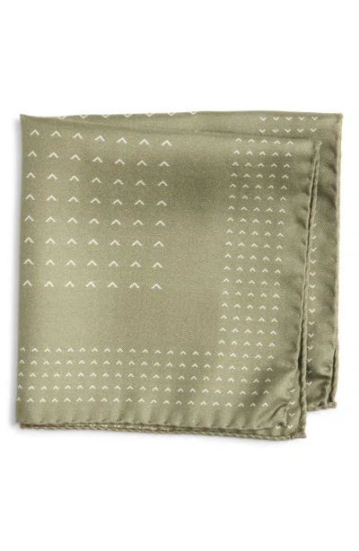 Jack Victor Mr. Vic Dot Pocket Square In Green