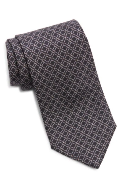 Jack Victor Mr Vic Equestrian Silk Tie In Charcoal