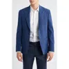 Jack Victor Myles Navy Check Wool Blend Seersucker Sport Coat