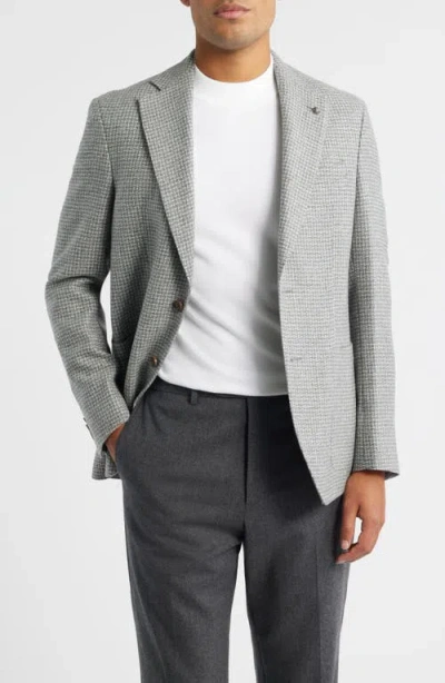 Jack Victor Myles Unconstructed Basketweave Wool & Silk Blend Sport Coat In Gray