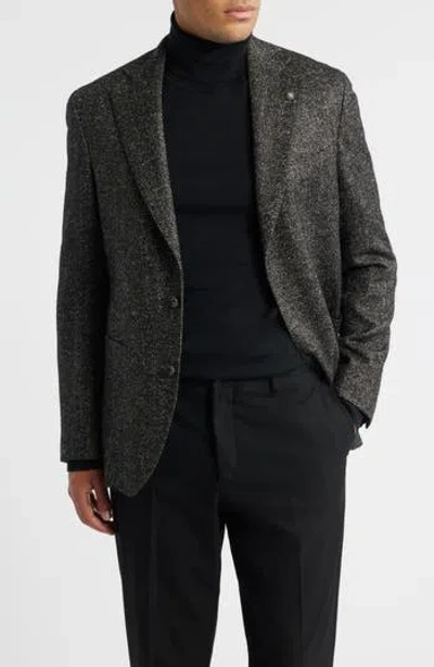 Jack Victor Myles Unconstructed Wool & Alpaca Blend Herringbone Sport Coat In Gray