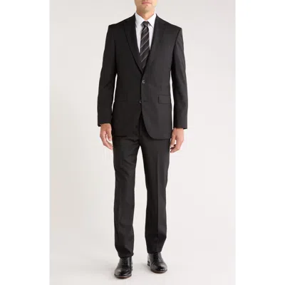 Jack Victor Napoli Charcoal Classic Fit Wool Suit In Gray