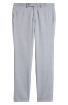 Jack Victor Palmer Crossover Textured Stretch Cotton & Wool Pants In Blue