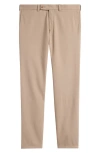 Jack Victor Palmer Flat Front Stretch Cotton & Wool Pants In Tan