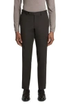 Jack Victor Palmer Stretch Cotton & Wool Pants In Brown