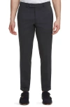 Jack Victor Payne Flat Front Wool Trousers In Black