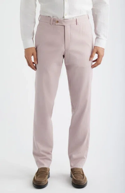 Jack Victor Piero Flat Front Stretch Cotton & Wool Pants In Multi