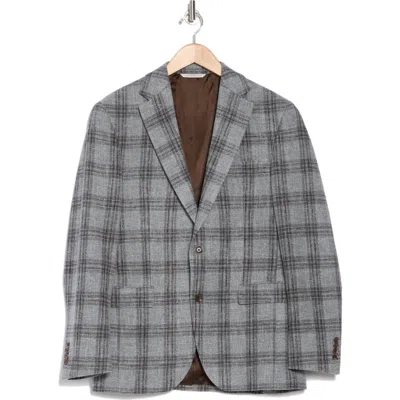 Jack Victor Plaid Espirit Wool Blend Sport Coat In Light Grey