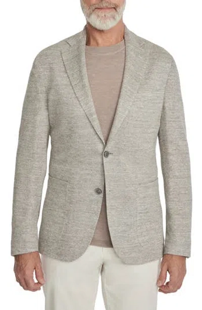 Jack Victor Queens Linen Blend Mélange Sport Coat In Tan