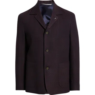 Jack Victor Quest Knit Ready Burgundy Wool Jacket
