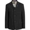 Jack Victor Quest Knit Ready Charcoal Wool Jacket In Charcoal