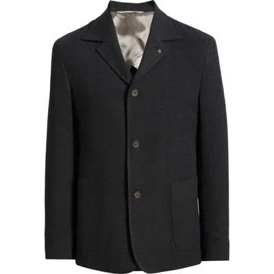 Jack Victor Quest Knit Ready Charcoal Wool Jacket