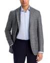 Jack Victor Regular Fit Midland Brushed Plaid Jacket In Gray
