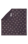Jack Victor Riverview Reversible Silk Pocket Square In Purple